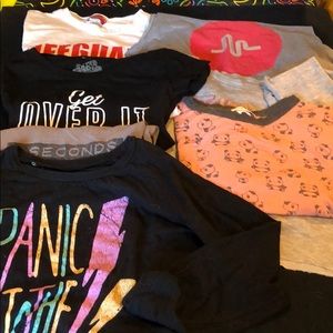Assorted graphic tank, tee and sweatshirt lot.